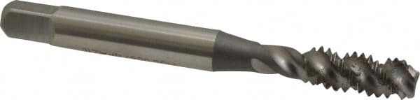 Spiral Flute Tap: #4-48 UNF, 2 Flutes, Bottoming, 2B Class of Fit, High Speed Steel, Bright/Uncoated MPN:2986400