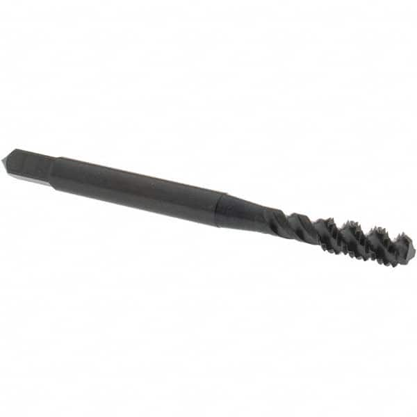 Spiral Flute Tap: #8-36 UNF, 3 Flutes, Bottoming, 2B Class of Fit, High Speed Steel, Oxide Coated MPN:2986701