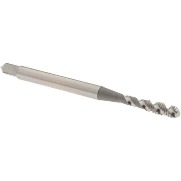 Spiral Flute Tap: M3x0.50 Metric Coarse, 2 Flutes, Bottoming, 6H Class of Fit, High Speed Steel, Bright/Uncoated MPN:2988000