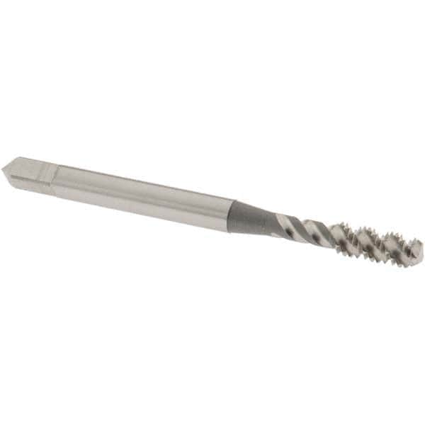 Spiral Flute Tap: M4x0.70 Metric Coarse, 3 Flutes, Bottoming, 6H Class of Fit, High Speed Steel, Bright/Uncoated MPN:2988100