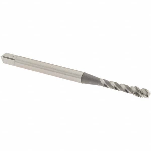 Spiral Flute Tap: M3x0.50 Metric Coarse, 3 Flutes, Modified Bottoming, 6H Class of Fit, Vanadium High Speed Steel, Bright/Uncoated MPN:2990400