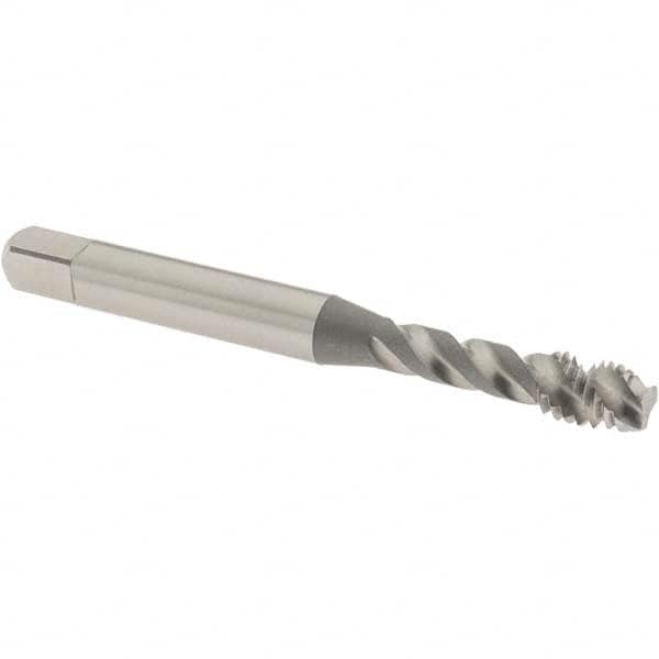 Spiral Flute Tap: M6x1.00 Metric Coarse, 3 Flutes, Modified Bottoming, 6H Class of Fit, Vanadium High Speed Steel, Bright/Uncoated MPN:2991000