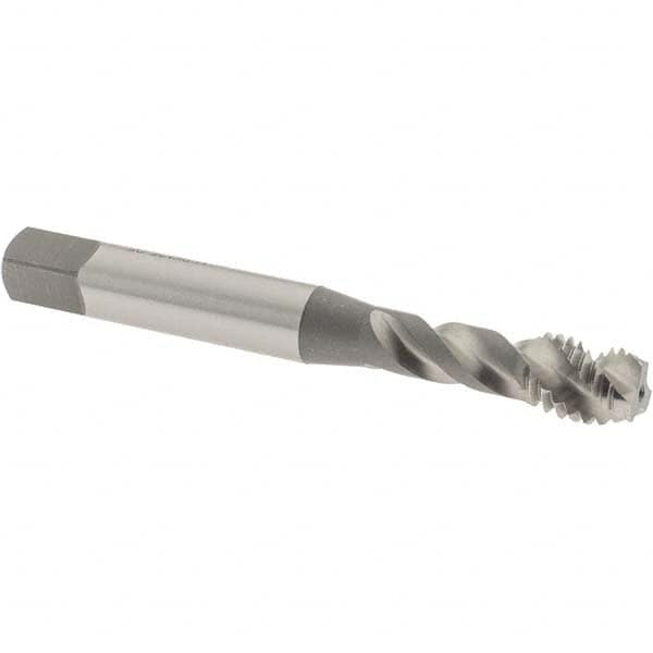 Spiral Flute Tap: M8x1.25 Metric Coarse, 3 Flutes, Modified Bottoming, 6H Class of Fit, Vanadium High Speed Steel, Bright/Uncoated MPN:2991400
