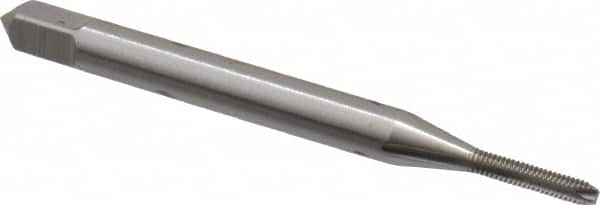 Spiral Point Tap: #0-80 UNF, 2 Flutes, Bottoming, 2B Class of Fit, High Speed Steel, Bright Finish MPN:3000100