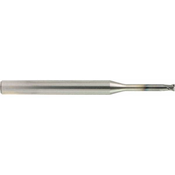 Corner Radius End Mill: 2 mm Dia, 1.6 mm LOC, 0.2 mm Radius, 2 Flutes, Solid Carbide MPN:3102012