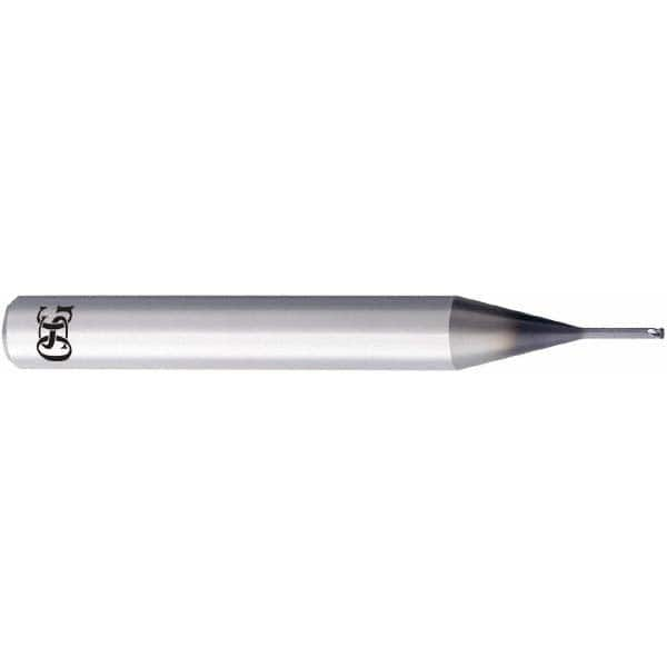 Corner Radius End Mill: 0.8 mm Dia, 0.32 mm LOC, 0.1 mm Radius, 4 Flutes, Solid Carbide MPN:3190800