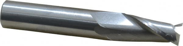 Square End Mill: 9/16'' Dia, 1-1/8'' LOC, 9/16'' Shank Dia, 3-1/2'' OAL, 2 Flutes, Solid Carbide MPN:402-5625