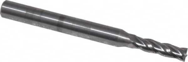 Square End Mill: 9/64'' Dia, 1/2'' LOC, 3/16'' Shank Dia, 2'' OAL, 4 Flutes, Solid Carbide MPN:404-1406