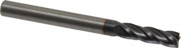 Square End Mill: 3/16'' Dia, 5/8'' LOC, 3/16'' Shank Dia, 2'' OAL, 4 Flutes, Solid Carbide MPN:404-187511