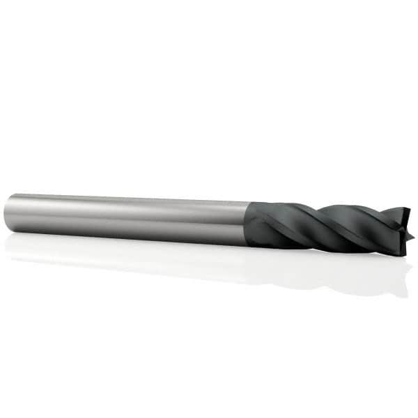 Square End Mill: 1/4'' Dia, 3/4'' LOC, 1/4'' Shank Dia, 2-1/2'' OAL, 4 Flutes, Solid Carbide MPN:404-250011