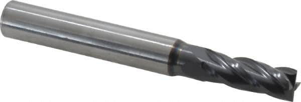 Square End Mill: 17/64'' Dia, 3/4'' LOC, 5/16'' Shank Dia, 2-1/2'' OAL, 4 Flutes, Solid Carbide MPN:404-265611