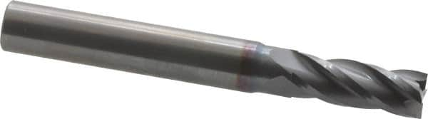 Square End Mill: 9/32'' Dia, 3/4'' LOC, 5/16'' Shank Dia, 2-1/2'' OAL, 4 Flutes, Solid Carbide MPN:404-281208