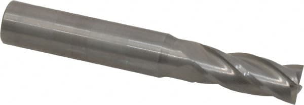 Square End Mill: 21/64'' Dia, 7/8'' LOC, 3/8'' Shank Dia, 2-1/2'' OAL, 4 Flutes, Solid Carbide MPN:404-3281