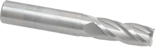 Square End Mill: 13/32'' Dia, 1'' LOC, 7/16'' Shank Dia, 2-3/4'' OAL, 4 Flutes, Solid Carbide MPN:404-4062