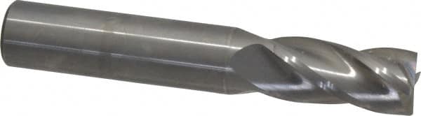 Square End Mill: 31/64'' Dia, 1'' LOC, 1/2'' Shank Dia, 3'' OAL, 4 Flutes, Solid Carbide MPN:404-4844