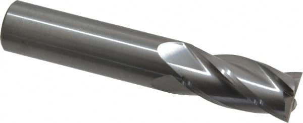 Square End Mill: 5/8'' Dia, 1-1/4'' LOC, 5/8'' Shank Dia, 3-1/2'' OAL, 4 Flutes, Solid Carbide MPN:404-6250