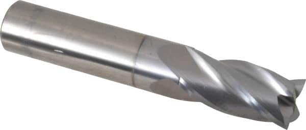 Square End Mill: 5/8'' Dia, 1-1/4'' LOC, 5/8'' Shank Dia, 3-1/2'' OAL, 4 Flutes, Solid Carbide MPN:404-625008