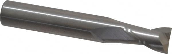 Square End Mill: 5/16'' Dia, 1/2'' LOC, 5/16'' Shank Dia, 2'' OAL, 2 Flutes, Solid Carbide MPN:412-3125