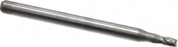 Square End Mill: 0.0787'' Dia, 0.1575'' LOC, 4 Flutes, Solid Carbide MPN:414-0787