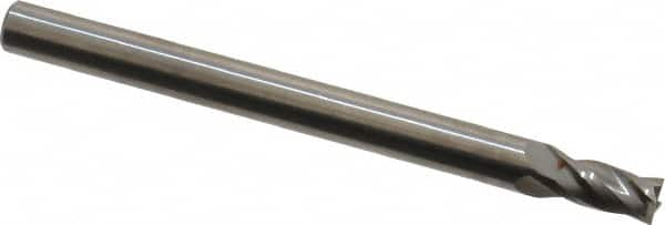 Square End Mill: 0.1378'' Dia, 0.2756'' LOC, 4 Flutes, Solid Carbide MPN:414-1378