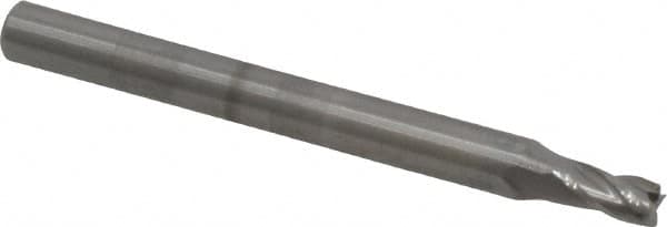 Square End Mill: 9/64'' Dia, 9/32'' LOC, 3/16'' Shank Dia, 2'' OAL, 4 Flutes, Solid Carbide MPN:414-1406