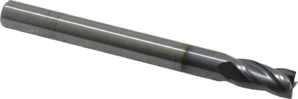 Square End Mill: 3/16'' Dia, 5/16'' LOC, 3/16'' Shank Dia, 2'' OAL, 4 Flutes, Solid Carbide MPN:414-187508