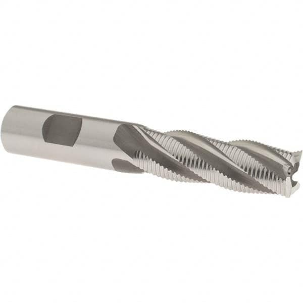 Square End Mill: 3/4'' Dia, 2-1/4'' LOC, 2-1/4'' Shank Dia, 3/4'' OAL, 4 Flutes, High Speed Steel MPN:4501000