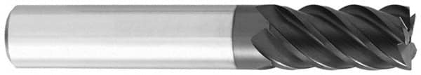 Square End Mill: 1/4'' Dia, 1-1/4'' LOC, 1/4'' Shank Dia, 4'' OAL, 5 Flutes, Solid Carbide MPN:455-250208