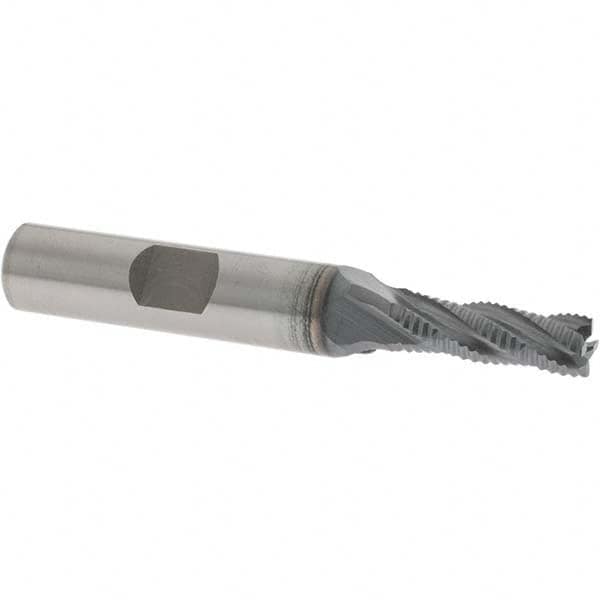 Square End Mill: 1/4'' Dia, 3/4'' LOC, 3/8'' Shank Dia, 2-1/2'' OAL, 4 Flutes, Cobalt MPN:4559108