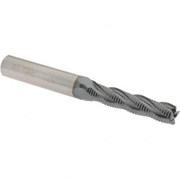 Square End Mill: 5/16'' Dia, 1-3/8'' LOC, 3/8'' Shank Dia, 3-1/8'' OAL, 4 Flutes, Cobalt MPN:4559508