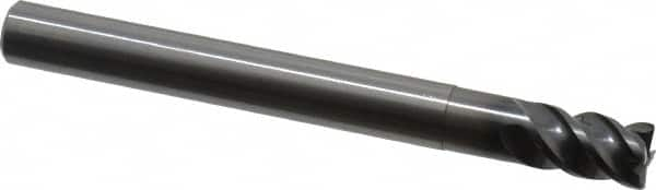 Corner Radius End Mill: 10 mm Dia, 15 mm LOC, 0.5 mm Radius, 4 Flutes, Solid Carbide MPN:457110011