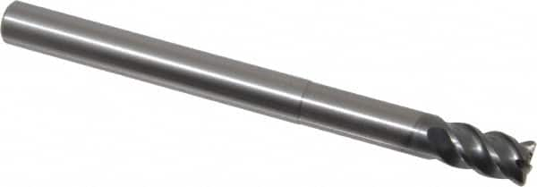 Corner Radius End Mill: 10 mm Dia, 15 mm LOC, 1 mm Radius, 4 Flutes, Solid Carbide MPN:457110311