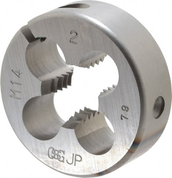 Round Die: M14x2, 38 mm OD, High Speed Steel MPN:46163