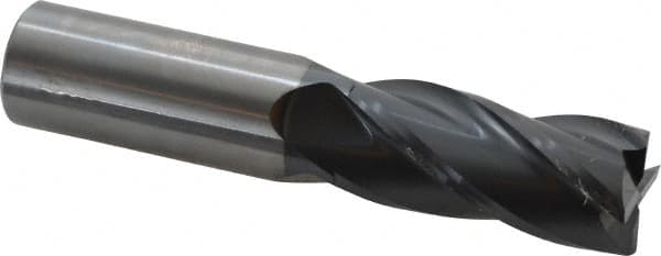 Square End Mill: 1'' Dia, 2-1/4'' LOC, 1'' Shank Dia, 5'' OAL, 4 Flutes, Solid Carbide MPN:464-100011