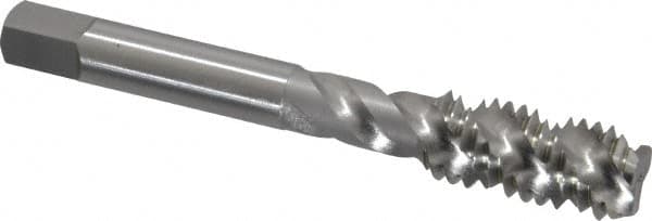 Spiral Flute Tap: 7/16-14 UNC, 3 Flutes, Bottoming, High Speed Steel, Bright/Uncoated MPN:5006200