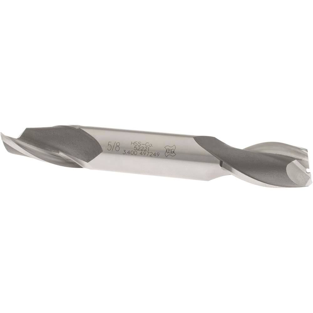 Square End Mill: 5/8'' Dia, 1-1/8'' LOC, 5/8'' Shank Dia, 4-1/2'' OAL, 2 Flutes, Cobalt MPN:5222100