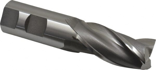 Square End Mill: 1'' Dia, 2'' LOC, 1'' Shank Dia, 4-1/2'' OAL, 3 Flutes, Cobalt MPN:5315100