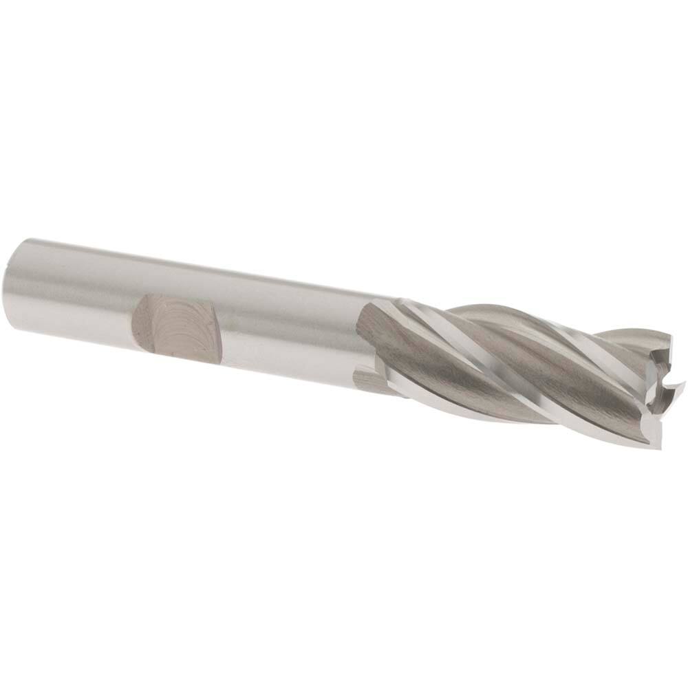 Square End Mill: 7/16'' Dia, 1'' LOC, 3/8'' Shank Dia, 2-11/16'' OAL, 4 Flutes, Cobalt MPN:5400600