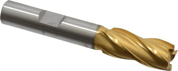 Square End Mill: 7/16'' Dia, 1'' LOC, 3/8'' Shank Dia, 2-11/16'' OAL, 4 Flutes, Cobalt MPN:5400605