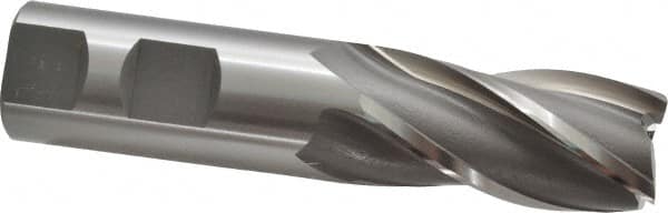 Square End Mill: 1'' Dia, 2'' LOC, 1'' Shank Dia, 4-1/2'' OAL, 4 Flutes, Cobalt MPN:5405100