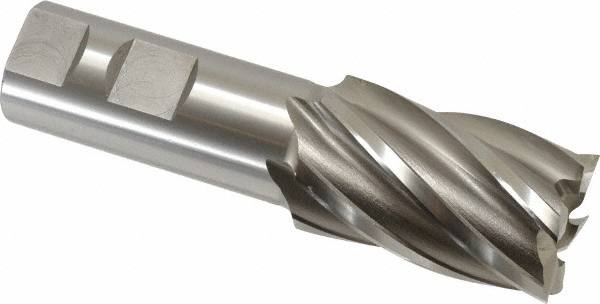 Square End Mill: 1-1/4'' Dia, 2'' LOC, 1'' Shank Dia, 4-1/2'' OAL, 6 Flutes, Cobalt MPN:5405300