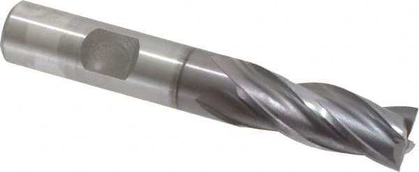 Square End Mill: 1/2'' Dia, 1-1/4'' LOC, 1/2'' Shank Dia, 3-1/4'' OAL, 4 Flutes, Cobalt MPN:5411108