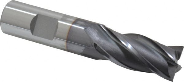 Square End Mill: 3/4'' Dia, 1-5/8'' LOC, 3/4'' Shank Dia, 3-7/8'' OAL, 4 Flutes, Cobalt MPN:5413108