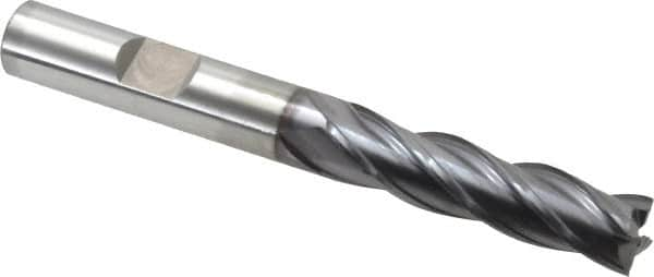 Square End Mill: 3/8'' Dia, 1-1/2'' LOC, 3/8'' Shank Dia, 3-1/4'' OAL, 4 Flutes MPN:5460508