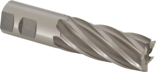 Square End Mill: 1-1/4'' Dia, 3'' LOC, 1-1/4'' Shank Dia, 5-1/2'' OAL, 6 Flutes, Cobalt MPN:5476100