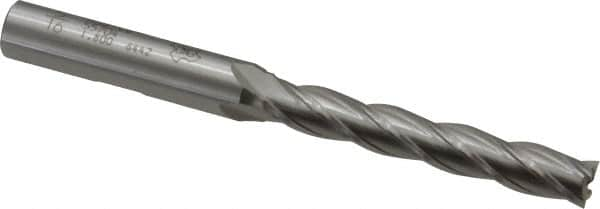 Square End Mill: 5/16'' Dia, 2'' LOC, 3/8'' Shank Dia, 3-3/4'' OAL, 4 Flutes, Cobalt MPN:5570400