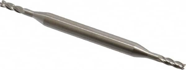 Square End Mill: 3/32'' Dia, 9/32'' LOC, 3/16'' Shank Dia, 2-5/8'' OAL, 4 Flutes, Cobalt MPN:5687400