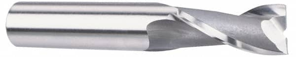 Square End Mill: 1/4'' Dia, 1/2'' LOC, 3/8'' Shank Dia, 2-5/16'' OAL, 2 Flutes, Vanadium High Speed Steel MPN:5730500