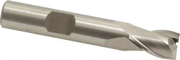 Square End Mill: 3/8'' Dia, 9/16'' LOC, 3/8'' Shank Dia, 2-5/16'' OAL, 2 Flutes, Vanadium High Speed Steel MPN:5730900