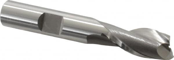 Square End Mill: 13/32'' Dia, 13/16'' LOC, 3/8'' Shank Dia, 2-1/2'' OAL, 2 Flutes, Vanadium High Speed Steel MPN:5731000